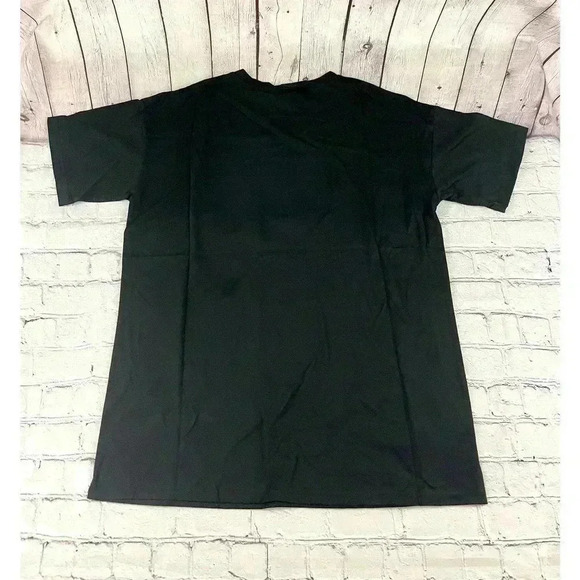 Men's Eye Print Design Black Shirt Short Sleeve Crew Neck Unique Print NEW - Picture 5 of 7